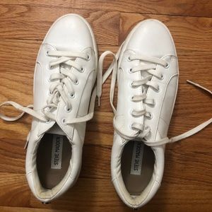 White leather sneakers
